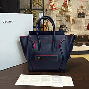 BagsAll Celine Leather Micro Luggage Z1065 Dark Blue 26cm  - 1