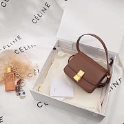 BagsAll Celine Leather Classic Box Shoulder Bag Brown - 5