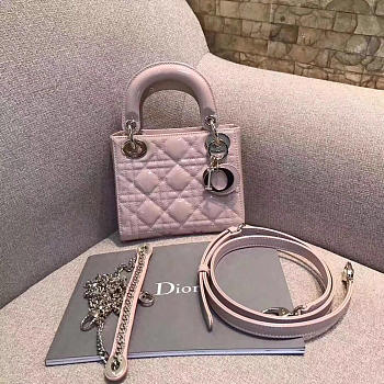 bagsAll Lady Dior Mini Pink/Silver 1554