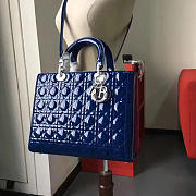 bagsAll Lady Dior Large 32 Navy Blue Silver Tone 1589 - 1