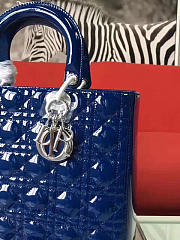bagsAll Lady Dior Large 32 Navy Blue Silver Tone 1589 - 5