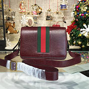 Gucci Shoulder Bag Wine Red Leather 2150 33cm - 2