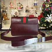 Gucci Shoulder Bag Wine Red Leather 2150 33cm - 4