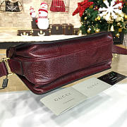 Gucci Shoulder Bag Wine Red Leather 2150 33cm - 5