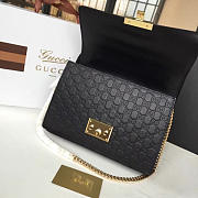 Gucci Padlock 30 Embossed Black Leather2165 - 5