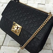 Gucci Padlock 30 Embossed Black Leather2165 - 2