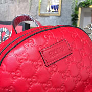 Gucci GG Embossed 42 Leather Backpack Red 08 - 3