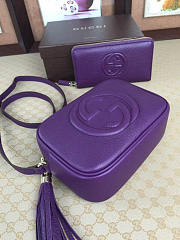 Gucci Soho Disco 21 Leather Bag Purple Z2369 - 6