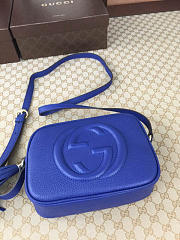 Gucci Soho Disco 21 Leather Bag Blue Z2377 - 2