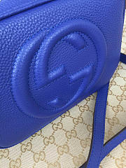 Gucci Soho Disco 21 Leather Bag Blue Z2377 - 5