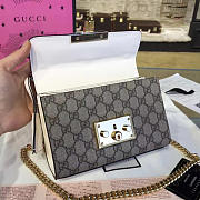 Gucci GG Leather 20 Pearl Padlock studded Ophidia White 2387 - 4