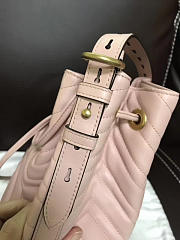 Gucci GG Marmont Bucket 22 Matelassé Dusty Pink Leather 2407 - 5