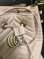 Gucci GG Marmont Bucket 22 Matelassé Dusty Pink Leather 2407 - 6