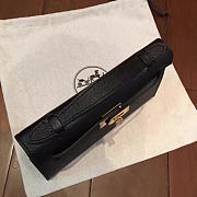Hermès Kelly Pochette Epsom 22 Black/Gold BagsAll Z2681 - 4