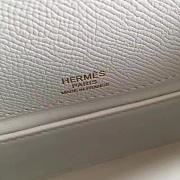 Hermès Kelly Pochette Clemence 22 White/Gold BagsAll Z2831 - 6