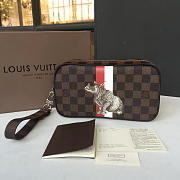  Louis Vuitton POCHETTE BagsAll  VOLGA Damier Ebene RED&WHITE - 1