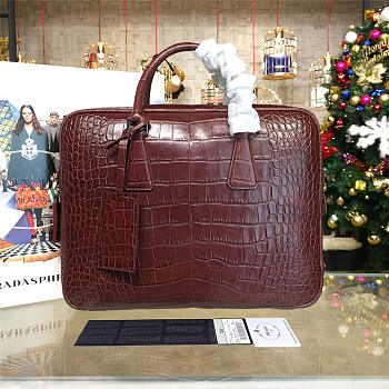 bagsAll Prada Leather Briefcase 4206