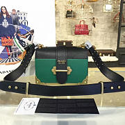 bagsAll Prada Cahier Leather 18 Shoulder Bag 4269 Green - 2