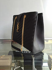 YSL Classic Shopper Grained Calfskin 35 Gold Black BagsAll  - 5