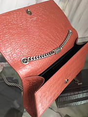 YSL Monogram Kate Silver Tassel In Embossed Crocodile Shiny Leather BagsAll 5046 - 5