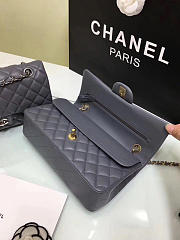 CHANEL Lambskin Leather Flap Bag Gold/Silver Grey BagsAll 25cm - 6
