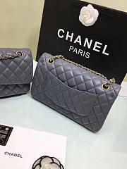 CHANEL Lambskin Leather Flap Bag Gold/Silver Grey BagsAll 25cm - 5