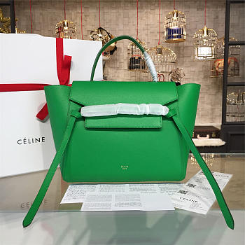 BagsAll Celine Belt Bag Green Calfskin Z1208 27cm 