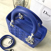 bagsAll Lady Dior Medium 24 Navy Blue Silver Tone 1577 - 6