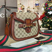 Gucci Lady Web Ophidia Canvas Brown Leather 2196 26.5cm  - 3