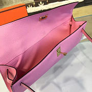 Hermès Kelly Clutch Epsom 31 Pink/Gold Bagsall Z2709 - 6