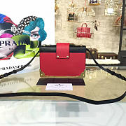 bagsAll Prada Cahier leather shoulder bag 18 Rose Red 4260 - 4