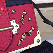 bagsAll Prada Cahier leather shoulder bag 18 Rose Red 4260 - 6