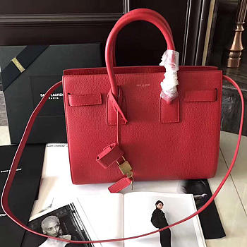 YSL Classic Sac De Jour 32 Red Grained Leather BagsAll 4732
