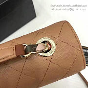 Chanel Grained Calfskin Flap Bag With Top Handle Khaki A93633 25cm - 2