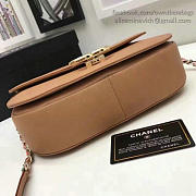 Chanel Grained Calfskin Flap Bag With Top Handle Khaki A93633 25cm - 4