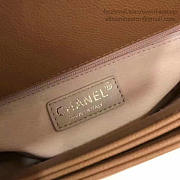 Chanel Grained Calfskin Flap Bag With Top Handle Khaki A93633 25cm - 6