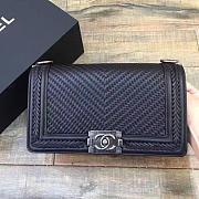 Chanel Braided Calfskin Le Boy 25 Black VS05259 - 1