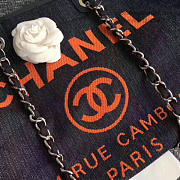 Chanel Shopping Bag Dark Blue BagsAll A68046 VS04495 38cm - 3