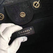 Chanel Shopping Bag Dark Blue BagsAll A68046 VS04495 38cm - 6