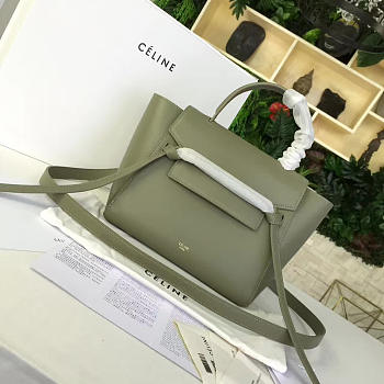 BagsAll Celine Belt Bag Green Calfskin Z1190 24cm 