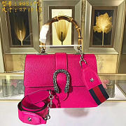 Gucci Dionysus Medium Top Handle Bag Rose Red Leather 27cm - 5