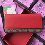 Gucci GG Leather Wallet Red BagsAll 2128 - 2