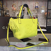 Gucci Leather Soho 26.5 Top Handle Bag Yellow Leather - 3
