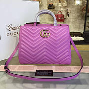Gucci GG Marmont 31.4 Matelassé Purple Tote 2225 - 1