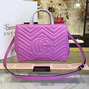Gucci GG Marmont 31.4 Matelassé Purple Tote 2225 - 4