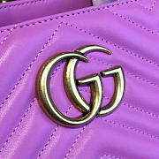 Gucci GG Marmont 31.4 Matelassé Purple Tote 2225 - 5