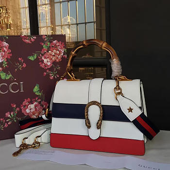 Gucci Dionysus Leather Top Handle Satchel white BagsAll