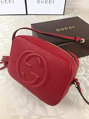 Gucci Soho Disco 21 Leather Bag Red Z2362 - 3