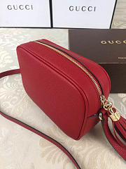 Gucci Soho Disco 21 Leather Bag Red Z2362 - 4