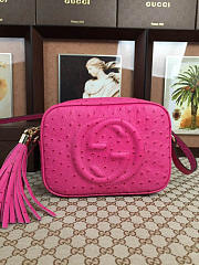 Gucci Soho Disco 21 Leather Bag Hot Pink Z2371 - 2